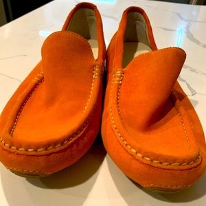 Cole Haan yacht club suede leather driving loafers Hermes-orange NEW US10 mens